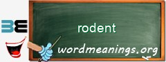 WordMeaning blackboard for rodent